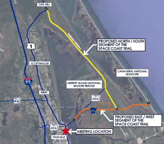 Proposed trails and meeting location Proposed trails and meeting location